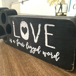 Black Wooden Dog Paw shelf sitter Decor office home